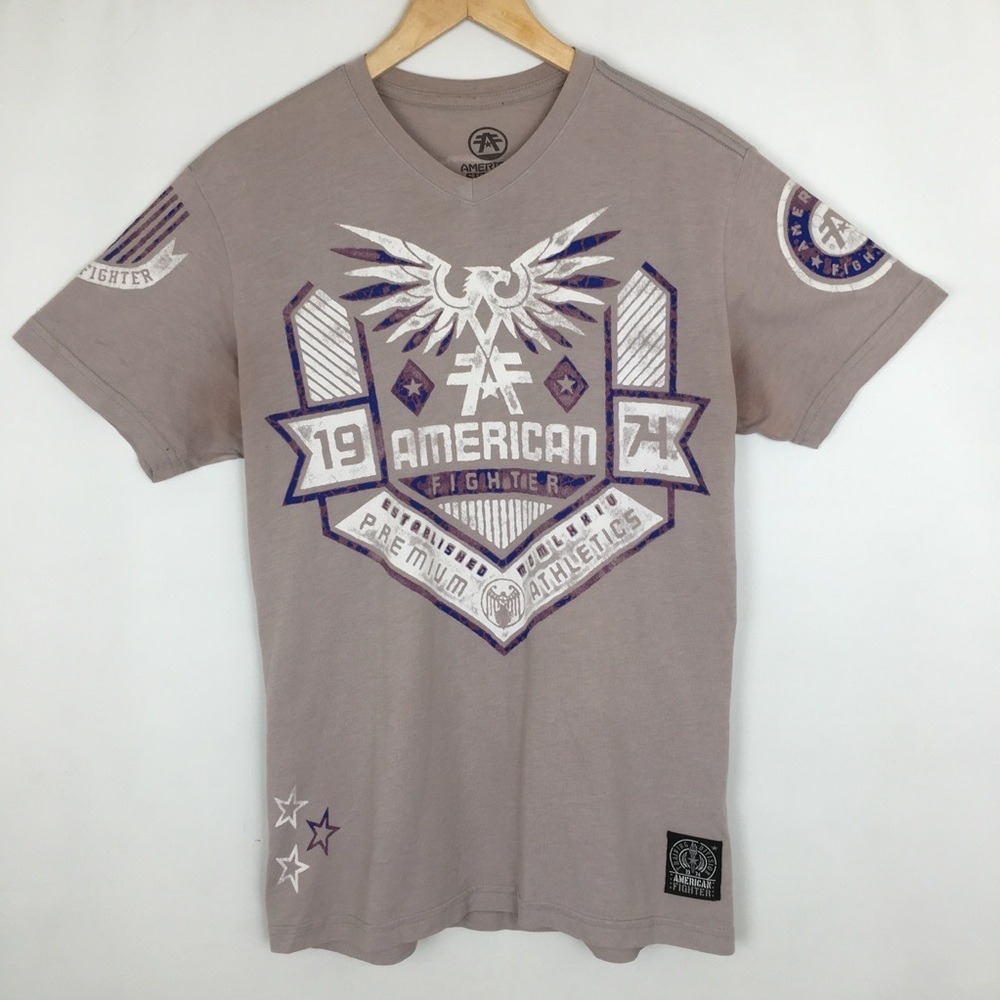 Y2K American Fighter Graphic T-shirt Purple Men’s Size Large FLAWS